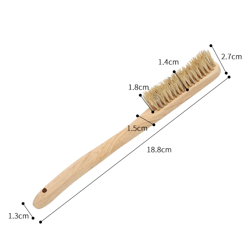 Manufacturers Custom Long Handled Solid Wood Pig Bristle Shoe Polish Brush  Clean Soft Brush