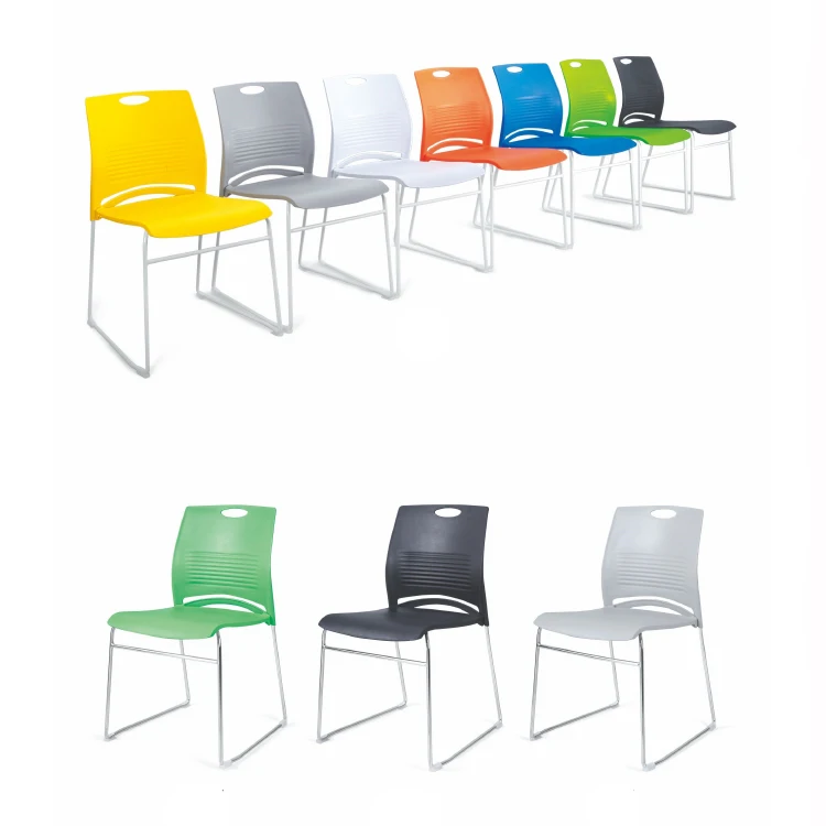 Cheap Waiting Visitor Reception Training Room Office Stackable Plastic Chair