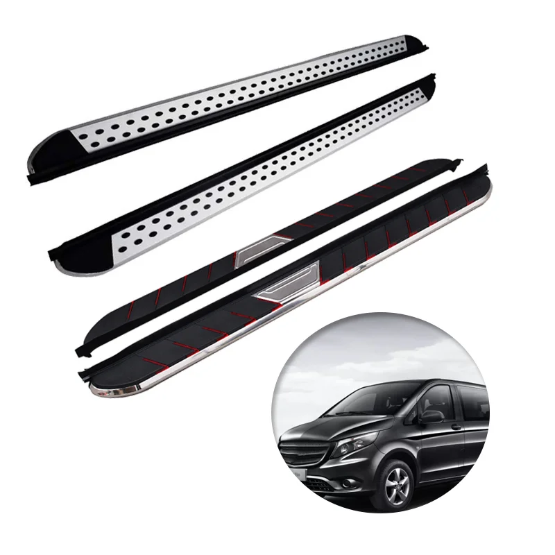 Aluminum Universal MPV Side Step Running Boards for Mercedes Benz Viano W639 Accessories 2004 2010 2013