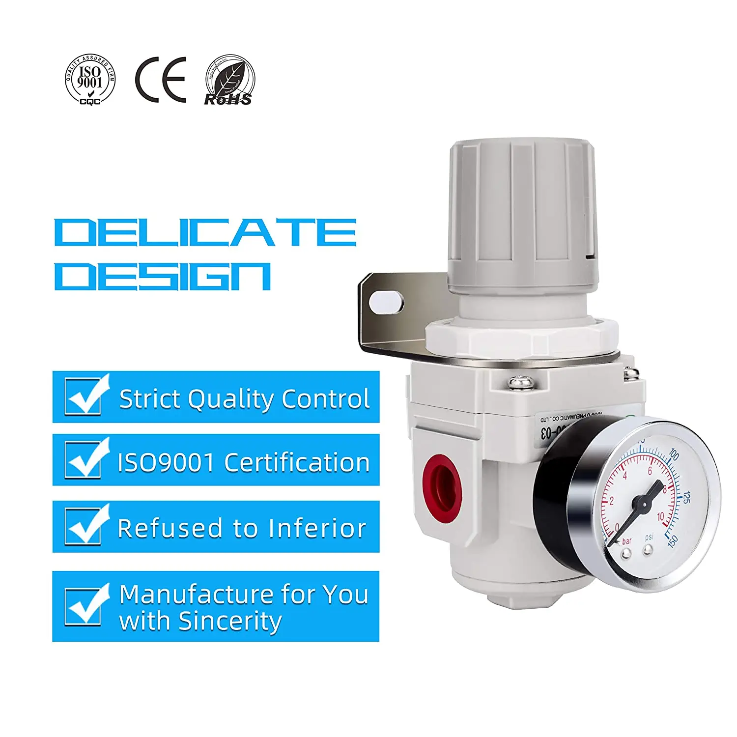 NANPU 3/8 Inch BSP SMC Type AR3000-03 Pneumatic Air Source Treatment Air Filter Pressure Regulators