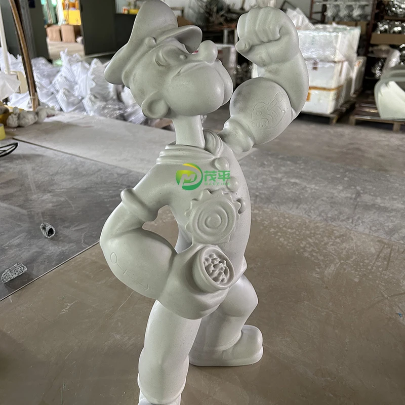 Home Decor Metal Crafts Life Size Resin Toy Popeye Pop Art Sculpture Fiberglass Popeye The Sailor Figurine Sculpture
