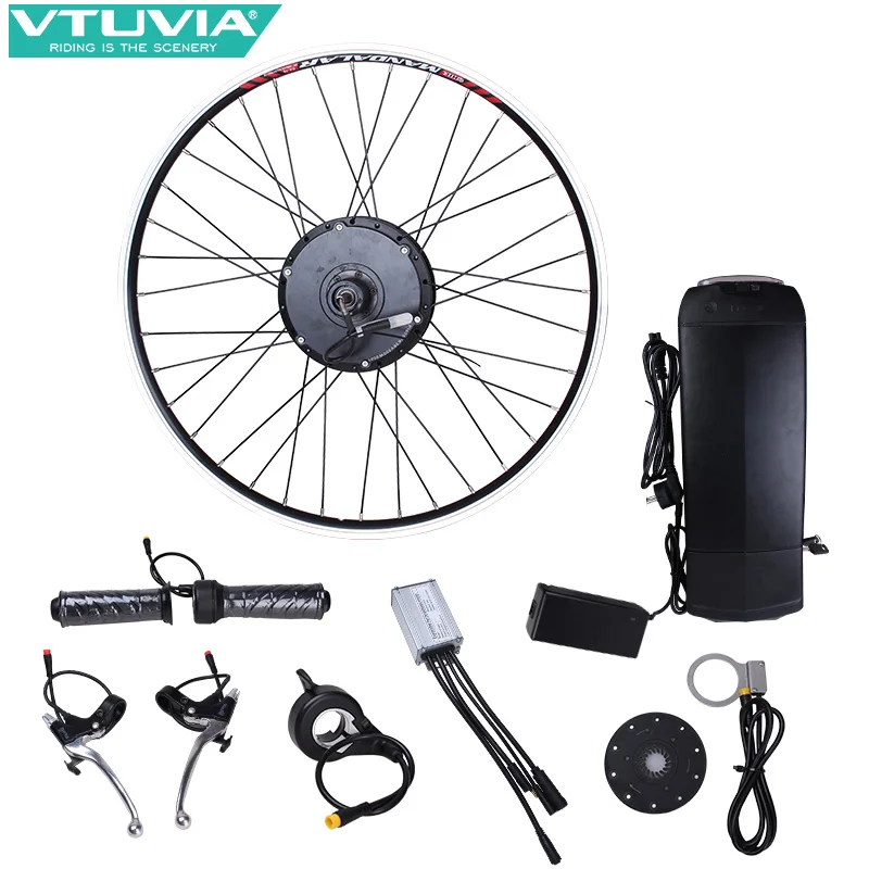 Vtuvia Factory Wholesale Ebike motor 36v 250w 500W 750W  rear wheel e-bike electric bike conversion kit with lithium battery