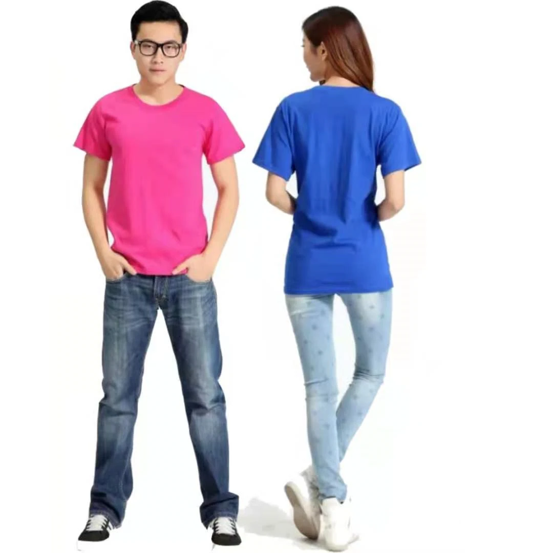 2021 Самый дешевый чистый белый с О-образным вырезом на шее, повседневное высокое качество 120gsm плюс размер 100% полиэстер выборов рекламные футболки