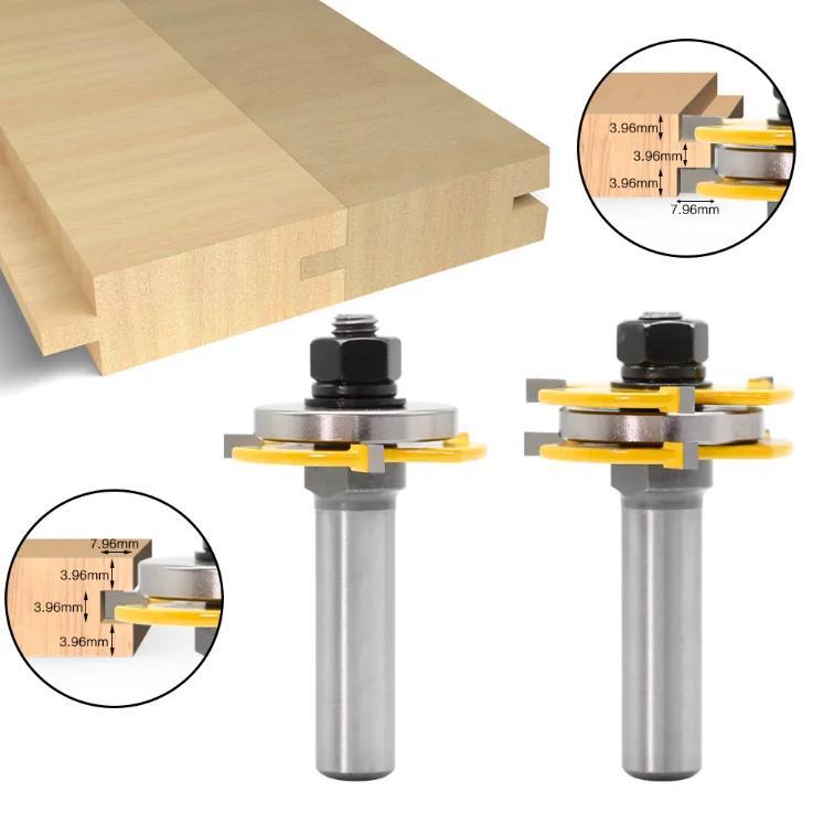 Фреза для деревообработки 2 шт. 8x4 мм-1/2 дюйма хвостовик 12