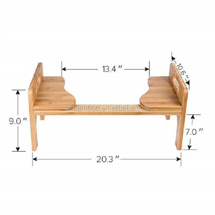 Bamboo bathroom squatty potty toilet stool