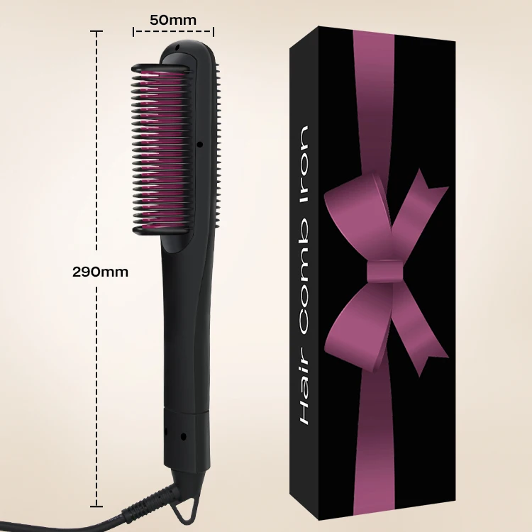 Portable Usb Iron Straightener Rechargeable Negative Ionic Cordless Mini Electric Hair Brush Hair Straightener Comb