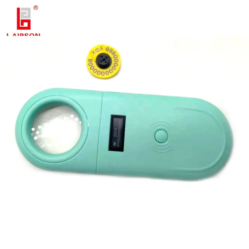 LF 134.2khz FDX-B RFID ear tag handheld microchip scanner for livestocks