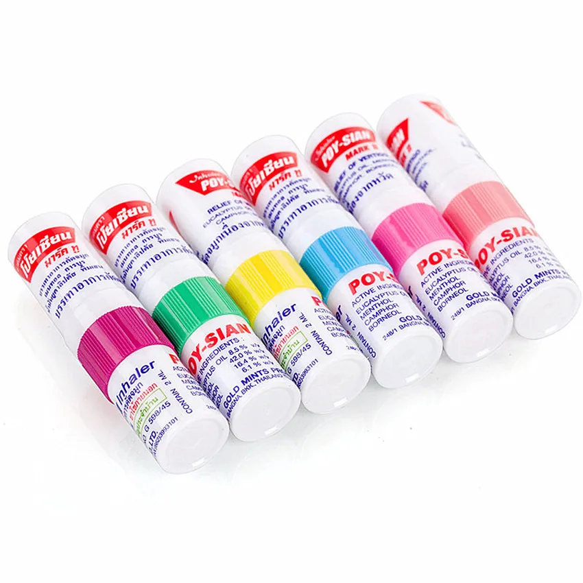 Best Seller Nasal Inhaler Sticks Essential Oil Aromatic Thai Mint Nasal Inhaler 6 Pcs/Sheet