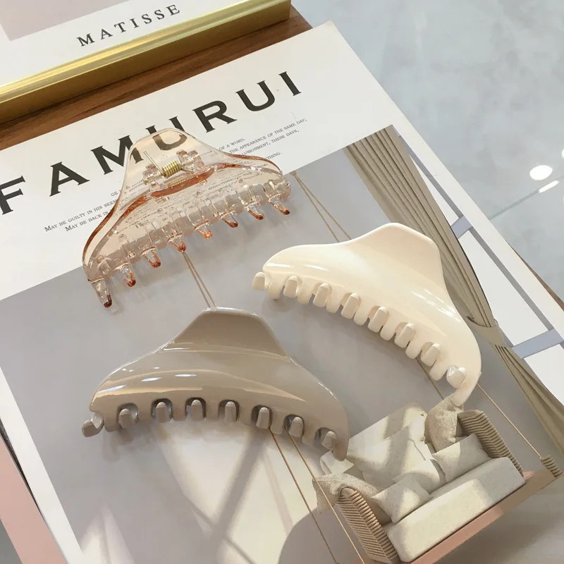 HC213A INS Korean Hair Clips Girls Hairpins Crab Claws Clamp Acrylic Hair Accessories Slid Hair claw Acetate for Women