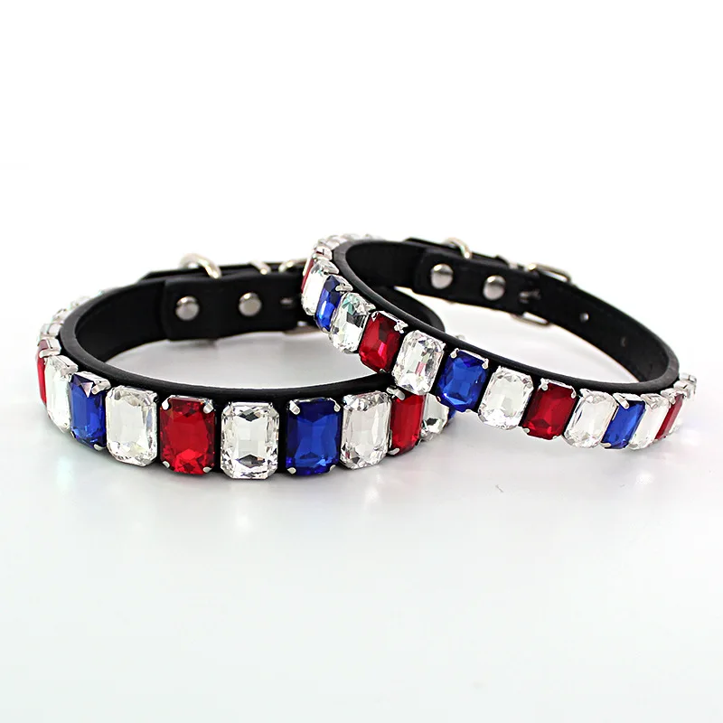 New Style Pet Collar Bling Rhinestone Heart Shaped Pet Collar Cat And Dog Necklace Collar