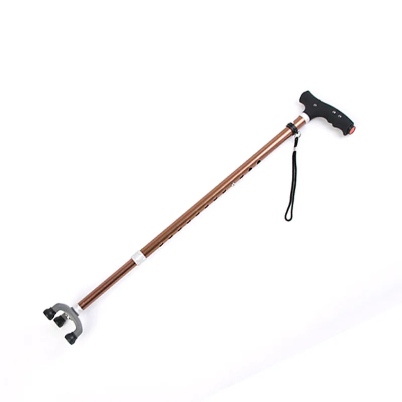 NPOT Ninghai professional high quality stable walking stick for old magnet therapy handle with LED flashlight