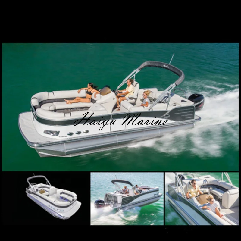 Hot Sale Party Barge Floating Pontoon Boat With Slide