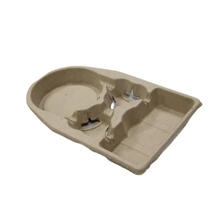 Wholesale Decorative Bamboo Food Trays molded pulp Service Tray Set Big Tray