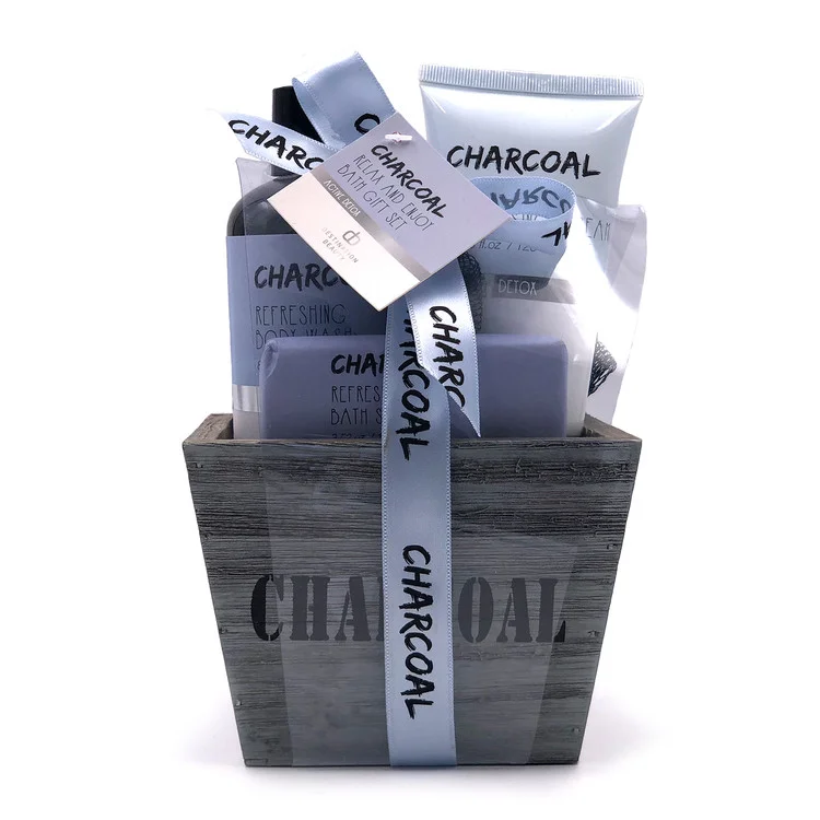 Thailand Indonesia Bulk OEM Bamboo Charcoal Body Scrub  Body wash  Private Label Body care set