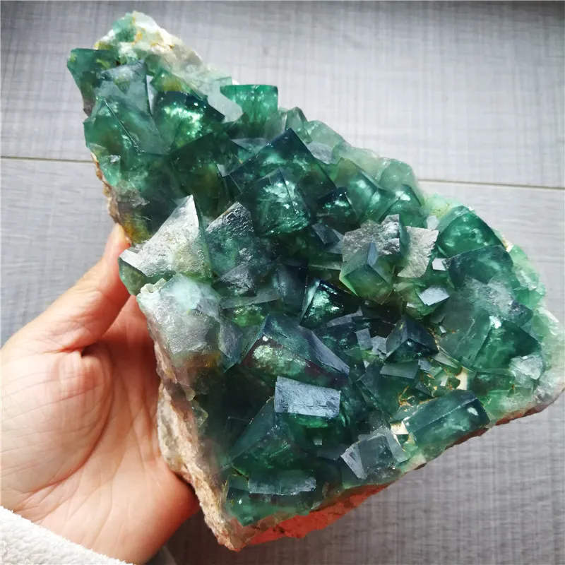 Wholesale natural quartz crystal cluster green Fluorite mineral specimen for collection home Decoration