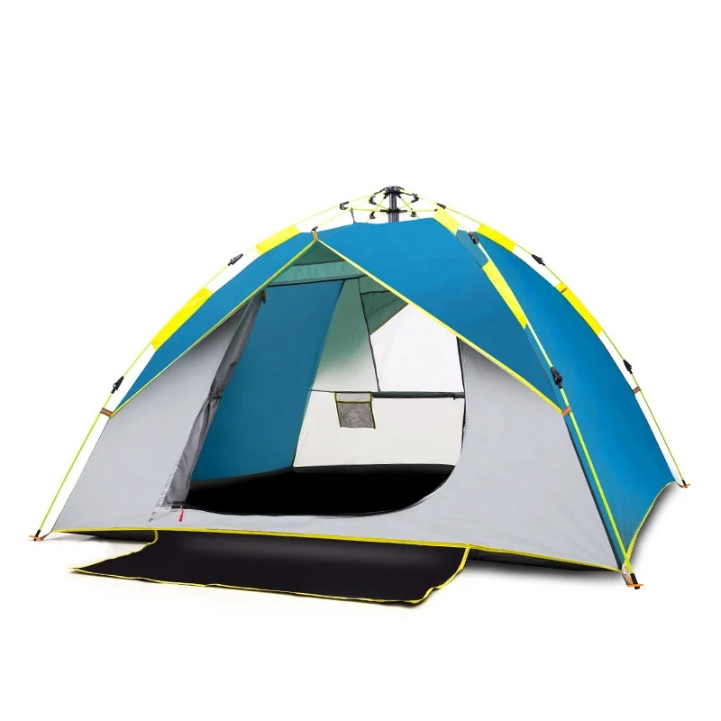 200*147*126cm 4 Season Double-layer Polyester Waterproof Family Outdoor Portable Automatic Pop-up Pup Tent Camping