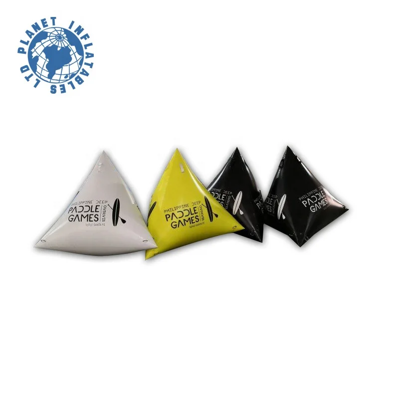 Regatta Sailing Race 1.5m PVC  Inflatable Swim Plastic Triangle Buoy for Triathlon Water Event