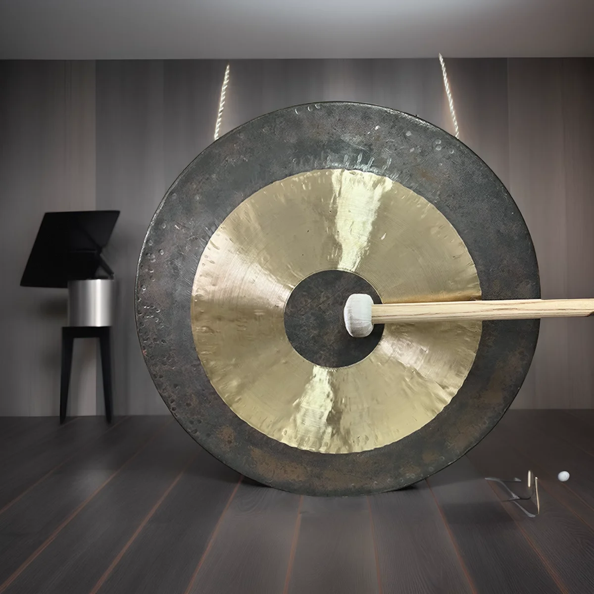 Chau Gong with Steel Stand Customized Handmade Gongs Bronze For Gong Therapy Musical Instrument & Accessories