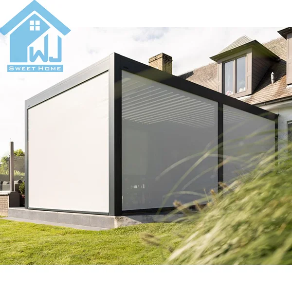 DIY Customized Outdoor Metal Canopy Aluminum Motorized Pergola Louver Gazebo