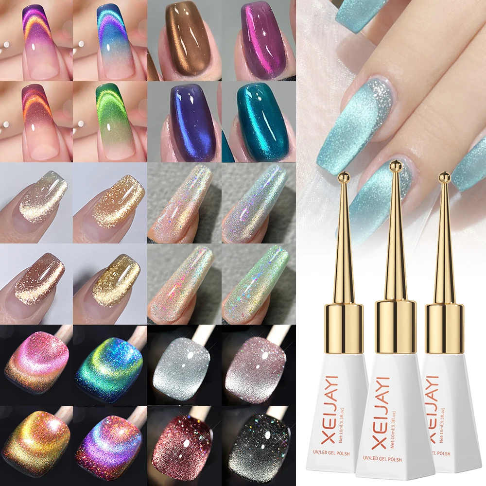 XEIJAYI 187colors High Quality 10ml Cat Eye Nail Gel Luxury 9D Magnetic UV Nail Gel Private Label Wholesale Long-lasting Glue