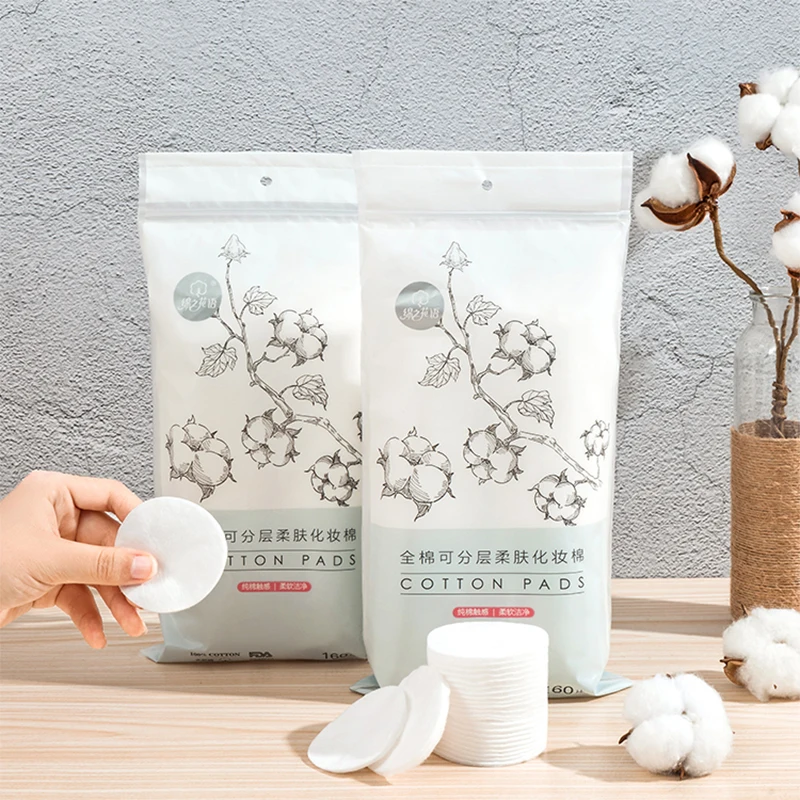 Органическая вата для снятия макияжа оптом, мягкая вата для снятия макияжа, 100 подушечек