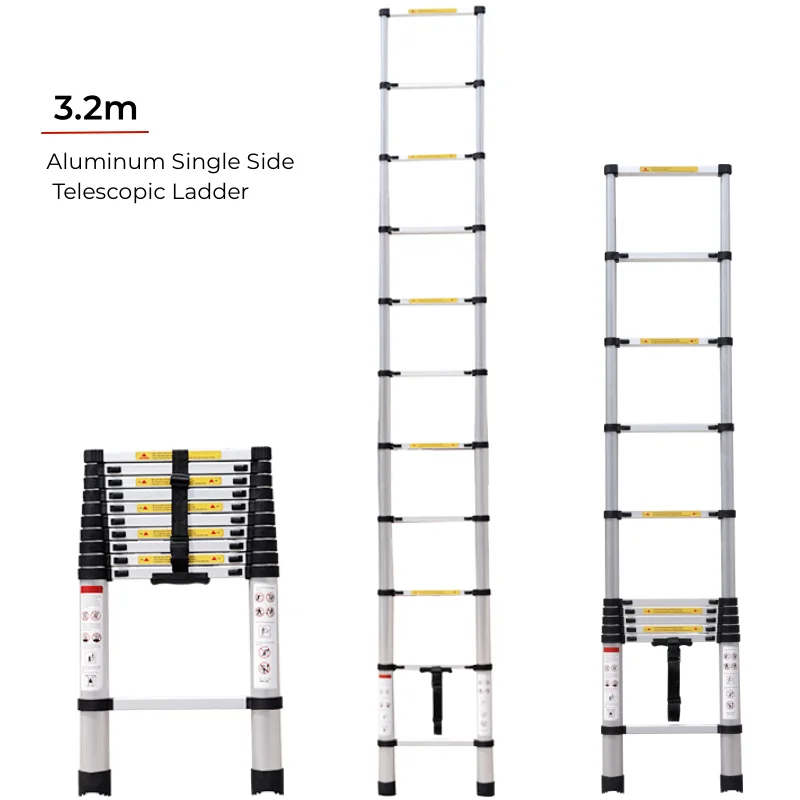 3.2m Straight Telescopic Sell EN131 Aluminum Folding Ladder From China Manufacturer
