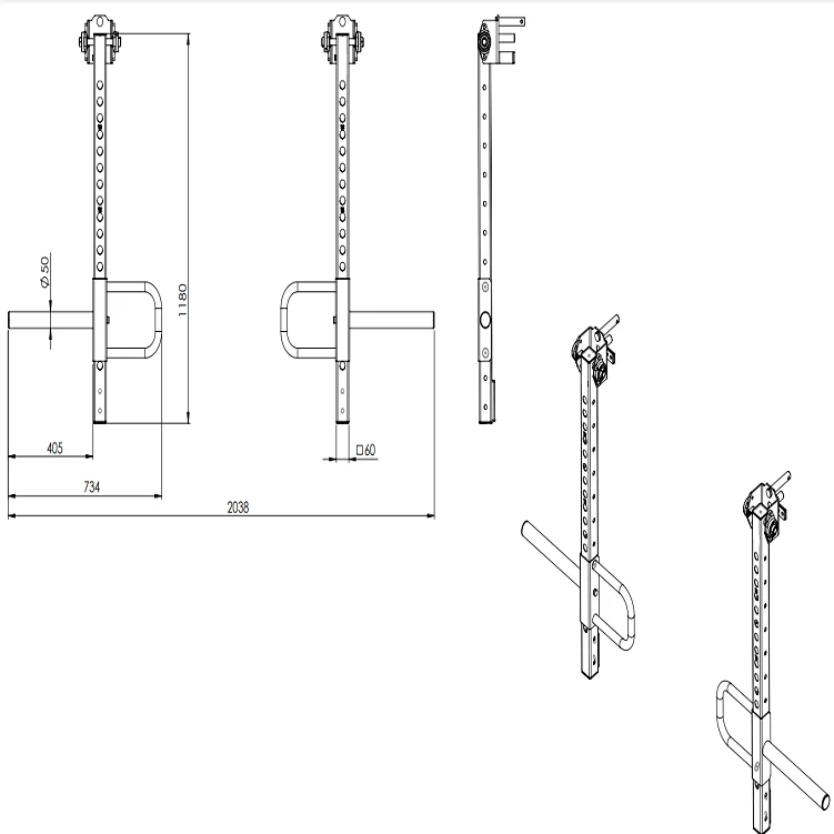 Adjustable Gym Jammer Arms for Push-Up and Squat Rack Pillar Fitness Equipment Accessories