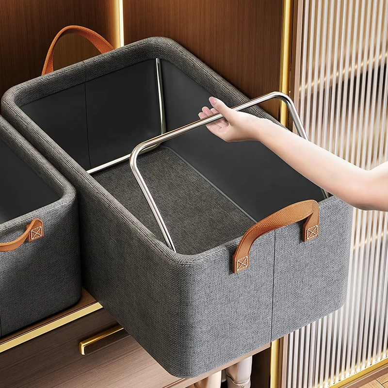 Household Clothes Organizer Washable Wardrobe Drawer Organizer For Clothes Jeans Panty Closet Storage Bins Cube with Handle
