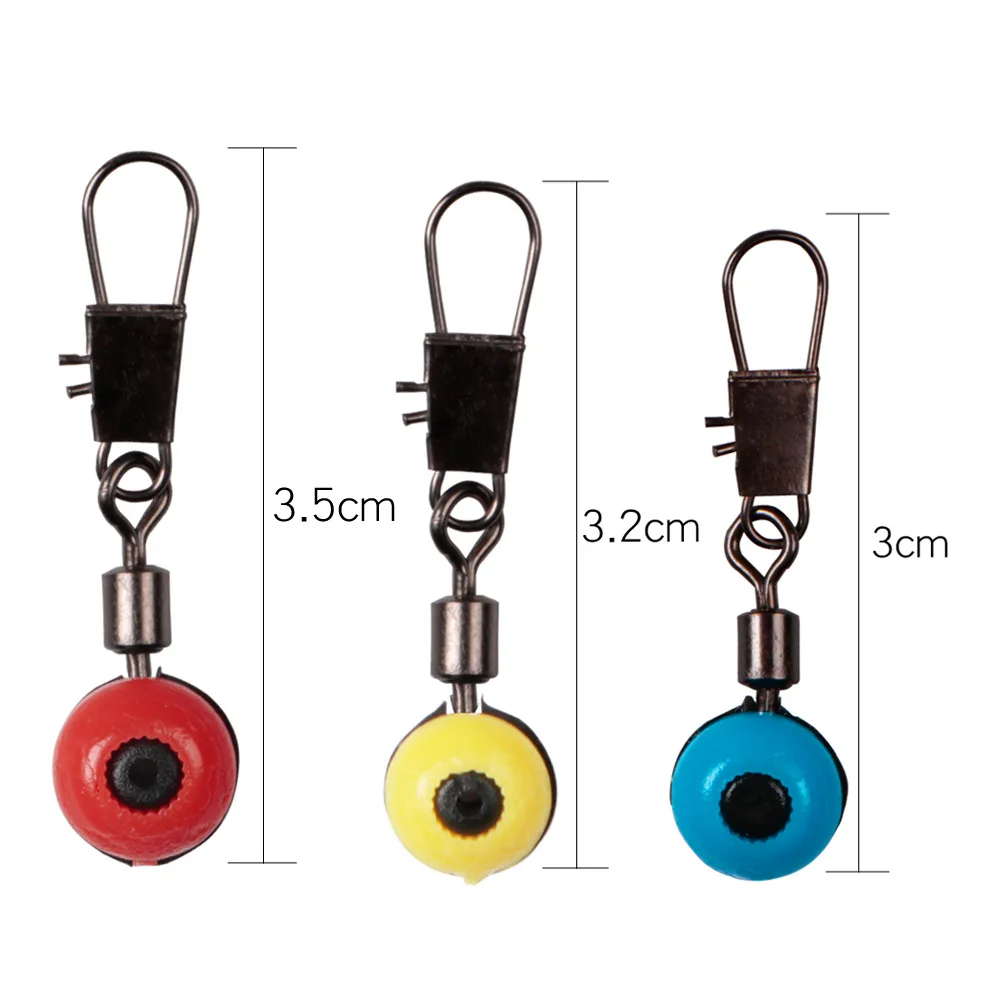 50pcs/bag Wholesale float bobber connector sea fishing rolling line swivel space bean fishing