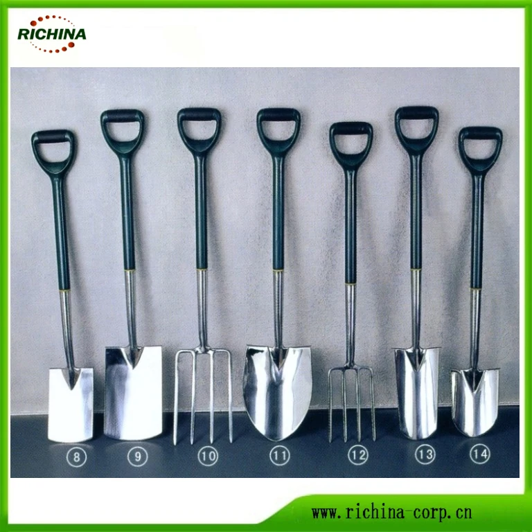 Профессиональные садовые инструменты из нержавеющей стали, лопата и вилка
