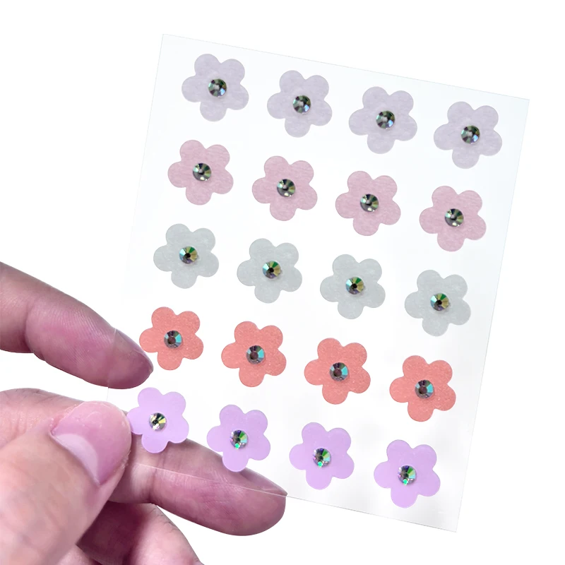 Popular Pimple Patch Private Label 20 Zit Patch Acne Dots Hydrocolloid Cute Flower Blemish Patch Cheap