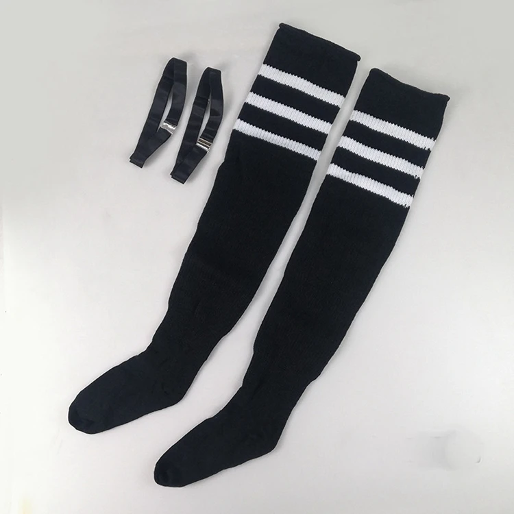 Autumn Winter New Adult Thick Over The Knee Striped Long Tube Cotton Socks Plus Size Thigh High Socks