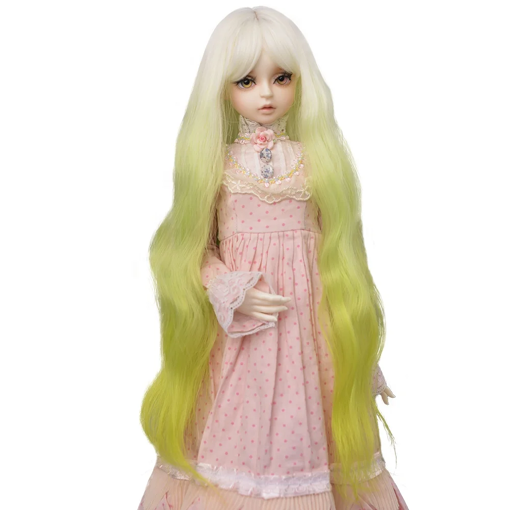 New fashional mocha color fluffy weave doll wigs for 1/3 1/4 BJD Pullip Dolls,heavy no shinning good quality
