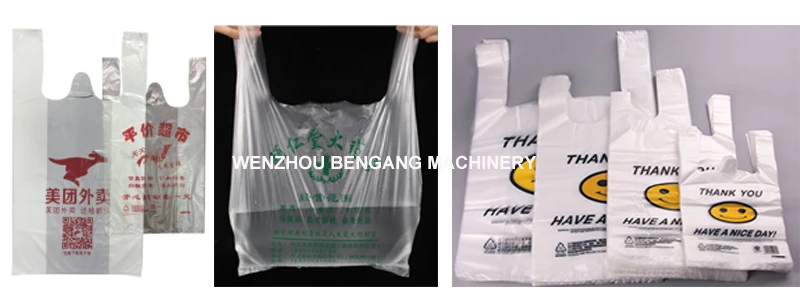 BG470*2 Biodegradable Bag Sealing Machine Type and Plastic LDPE HDPE  Material T-shirt shopping plastic bag making machine price