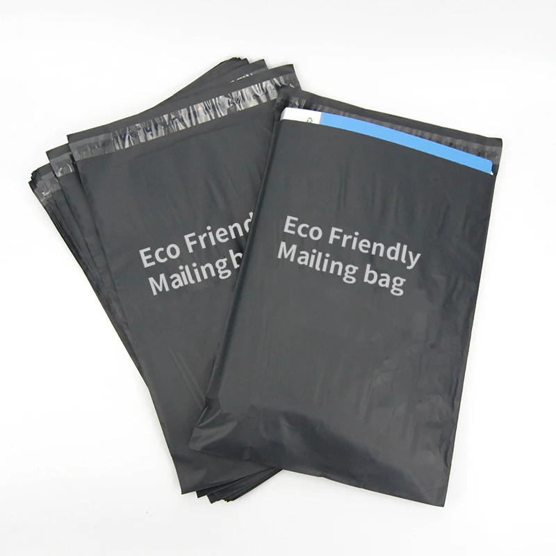 Black Mailing Bag Clothing Packaging Poly Mailer Custom Plastic Free Sample Shipping Bags