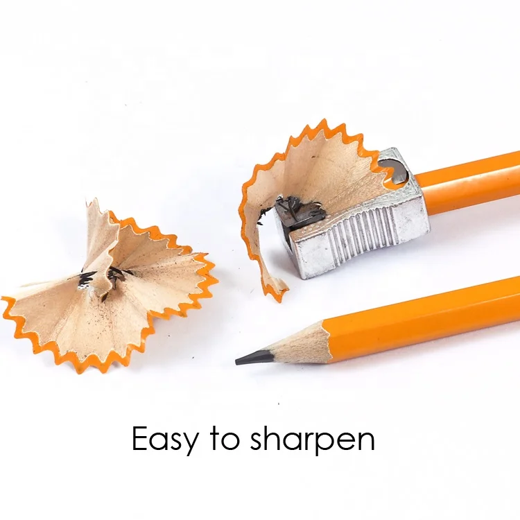 FOSKA Yellow Pencils with White Erasers Pre-sharpened Premium Drawing Sketch Graphite Pencils for Artists & Beginners