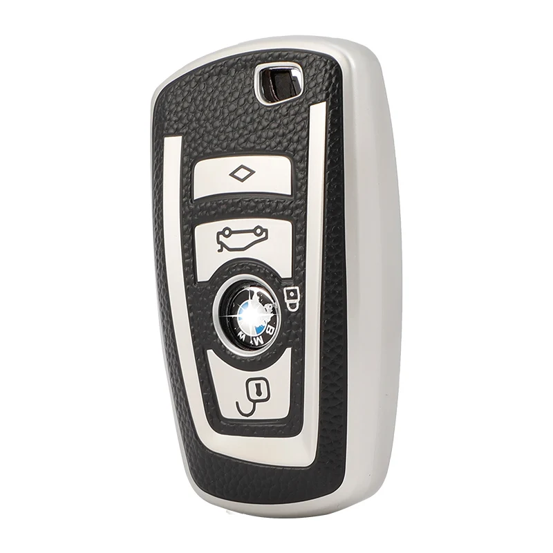 Remote Car Key Protector Case Leather Cover Holder  Accessories Keychain Shell Bag for BMW 3 5 7 Series X1 X3 X4 X5 X6 325Li