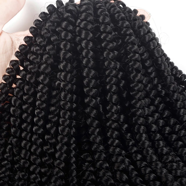 Wholesale Price Synthetic Braiding Hair Ombre  Color Women Spring Twist Crochet Braid Hair Extension 8 inch Spring Twist Hair