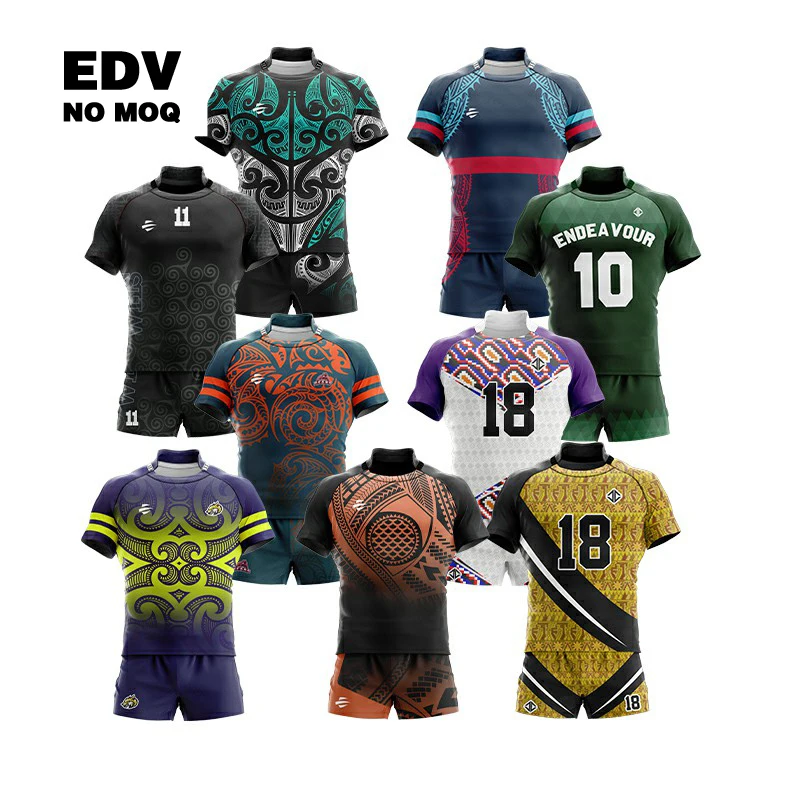 Low MOQ Rugby Jersey Uniform Rugby Training Shirts Custom Rugby Jersey