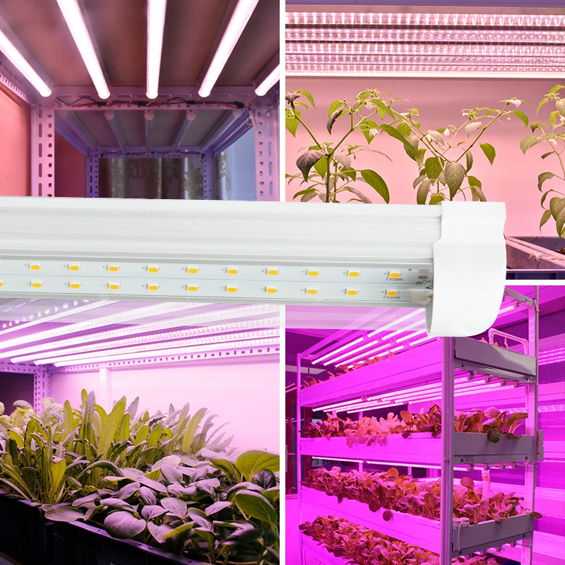hydroponic growing systems led grow lighting 2ft 3ft 4ft grow led light strip T8 integrated led grow light tube