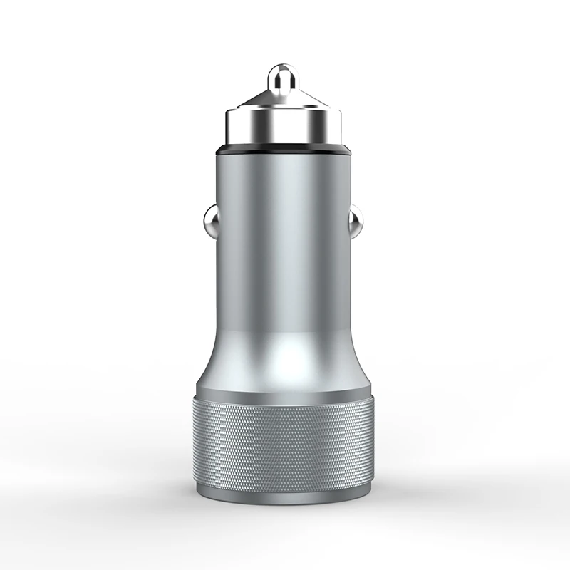 ALUMINIUM ALLOY metal 42.5W PD Car Charging Accessories Dual Usb Car Charger Adapter 2 Usb Port Led 4.5A Car Charger For Iphone