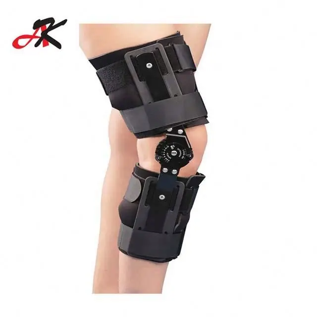 Knee splint support ROM hinged knee brace
