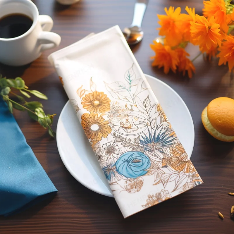 Special Counter New Arrival Plant Paper Napkins Paper Napkin Raw Material Paper Napkin Orange