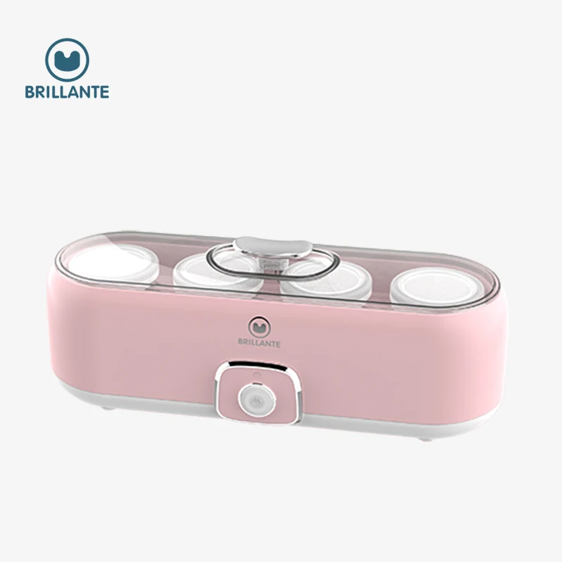  Pink Color Automatic Yogurt Machine Household Maker with 4 Glass Jars for