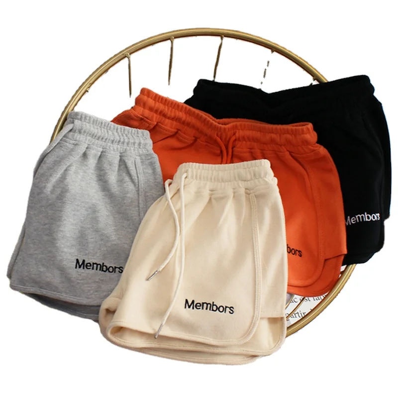 Summer Female  Casual Waistband Skinny Stretch Korean Solid Cotton Pants Tiny Small Shorts Workout Yoga Basketball Shorts Women