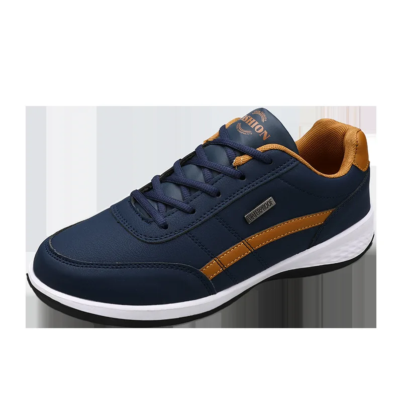 2023 NEW Large size lightweight casual shoes, trendy and fashionable leather surface waterproof and odor resistant board shoes,