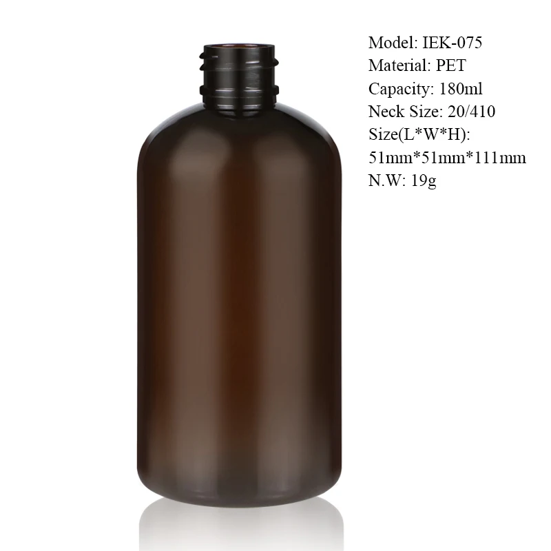 Idealpak Wholesale Price Brown Amber Cosmetic Small Mini Spray Plastic Bottle