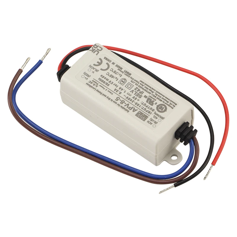 Meanwell бренд APV-8-24 0 ~ 1.4A 5 В 12 24 постоянного тока пластиковый корпус IP42 уровень