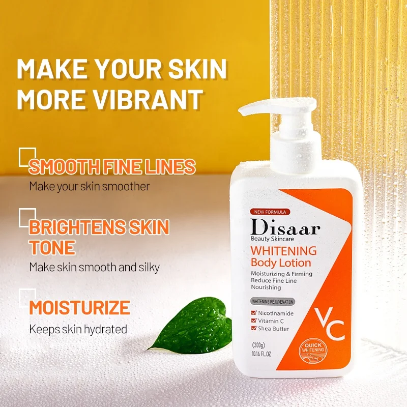Disaar Quick Whitening Vitamin C Brightening Moisturizing Firming Niacinamide Body Lotion