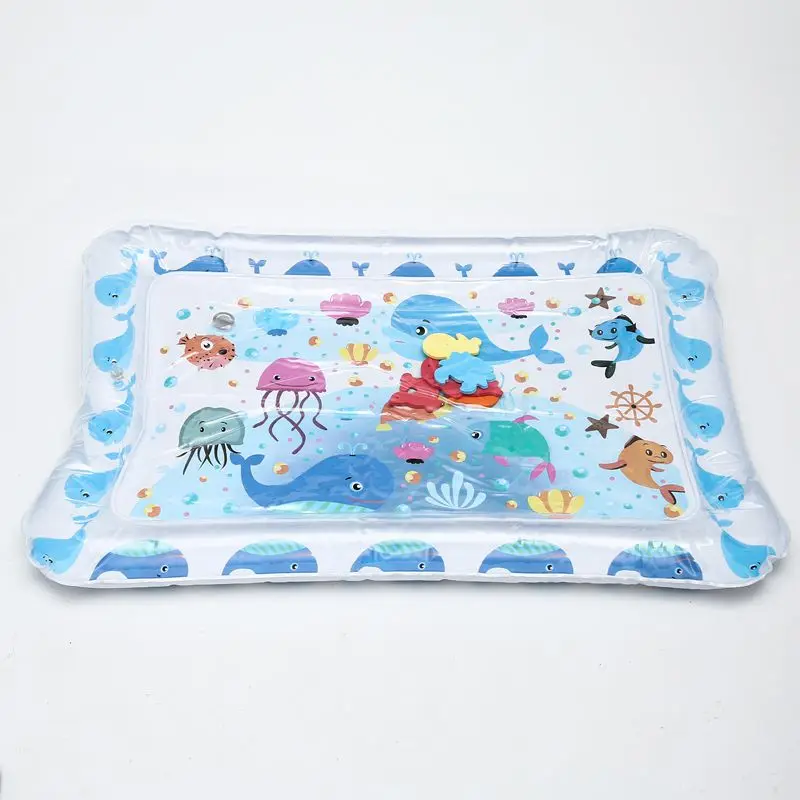 High Quality Wholesale 0 To 24 Months En71 Educational Toy Tummy Time Plastic Pvc Inflatable Baby Water Play Mat For Baby